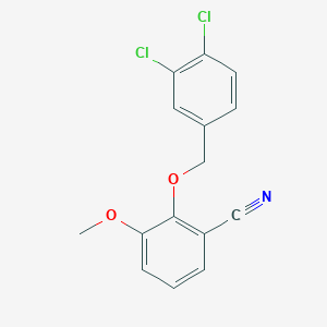 molecular formula C15H11Cl2NO2 B4680274 2-[(3,4-Dichlorophenyl)methoxy]-3-methoxybenzonitrile 