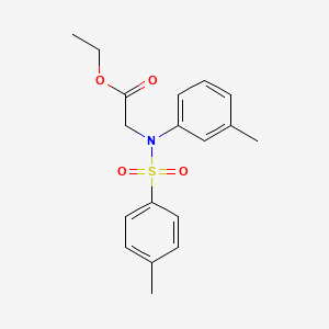 molecular formula C18H21NO4S B4680298 ethyl 2-(3-methyl-N-(4-methylphenyl)sulfonylanilino)acetate 