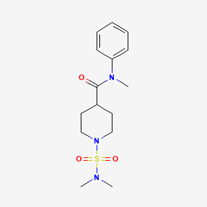 molecular formula C15H23N3O3S B4680303 1-[(dimethylamino)sulfonyl]-N-methyl-N-phenyl-4-piperidinecarboxamide 