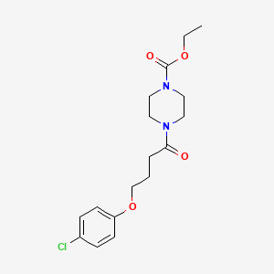 molecular formula C17H23ClN2O4 B4680321 ethyl 4-[4-(4-chlorophenoxy)butanoyl]-1-piperazinecarboxylate 