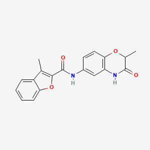 molecular formula C19H16N2O4 B4680334 3-methyl-N-(2-methyl-3-oxo-3,4-dihydro-2H-1,4-benzoxazin-6-yl)-1-benzofuran-2-carboxamide 