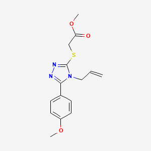 molecular formula C15H17N3O3S B4680416 METHYL 2-{[4-ALLYL-5-(4-METHOXYPHENYL)-4H-1,2,4-TRIAZOL-3-YL]SULFANYL}ACETATE 