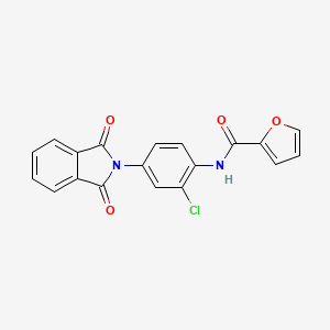 molecular formula C19H11ClN2O4 B4680462 N-[2-chloro-4-(1,3-dioxoisoindol-2-yl)phenyl]furan-2-carboxamide 