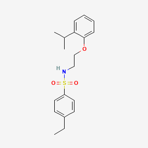 molecular formula C19H25NO3S B4680684 4-ethyl-N-[2-(2-isopropylphenoxy)ethyl]benzenesulfonamide 