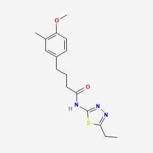 molecular formula C16H21N3O2S B4680706 N-(5-ethyl-1,3,4-thiadiazol-2-yl)-4-(4-methoxy-3-methylphenyl)butanamide 