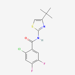 molecular formula C14H13ClF2N2OS B4680724 N-(4-tert-butyl-1,3-thiazol-2-yl)-2-chloro-4,5-difluorobenzamide 
