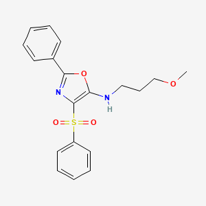 molecular formula C19H20N2O4S B4680844 N-(3-methoxypropyl)-2-phenyl-4-(phenylsulfonyl)-1,3-oxazol-5-amine 