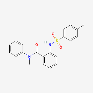 molecular formula C21H20N2O3S B4680898 N-methyl-2-{[(4-methylphenyl)sulfonyl]amino}-N-phenylbenzamide 