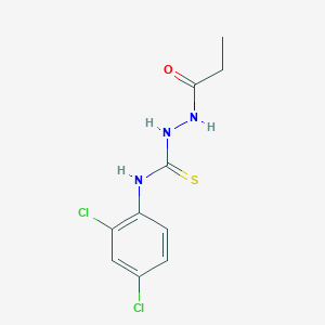 molecular formula C10H11Cl2N3OS B4680981 N-(2,4-dichlorophenyl)-2-propionylhydrazinecarbothioamide 