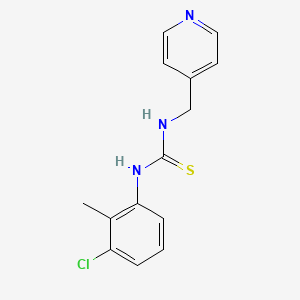 molecular formula C14H14ClN3S B4680986 N-(3-chloro-2-methylphenyl)-N'-(4-pyridinylmethyl)thiourea 