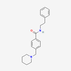 molecular formula C21H26N2O B4681000 N-(2-phenylethyl)-4-(1-piperidinylmethyl)benzamide 