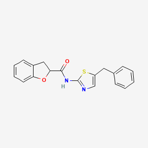 molecular formula C19H16N2O2S B4681070 N-(5-benzyl-1,3-thiazol-2-yl)-2,3-dihydro-1-benzofuran-2-carboxamide 