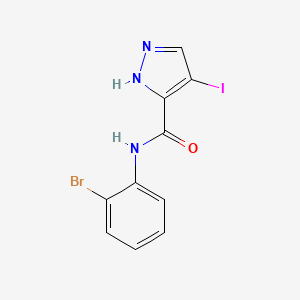 molecular formula C10H7BrIN3O B4681190 N-(2-bromophenyl)-4-iodo-1H-pyrazole-3-carboxamide 