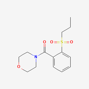 molecular formula C14H19NO4S B4681204 Morpholin-4-yl[2-(propylsulfonyl)phenyl]methanone 