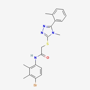 molecular formula C20H21BrN4OS B4681220 N-(4-bromo-2,3-dimethylphenyl)-2-{[4-methyl-5-(2-methylphenyl)-4H-1,2,4-triazol-3-yl]sulfanyl}acetamide 