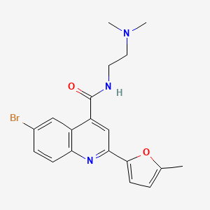molecular formula C19H20BrN3O2 B4681263 6-bromo-N-[2-(dimethylamino)ethyl]-2-(5-methyl-2-furyl)-4-quinolinecarboxamide 
