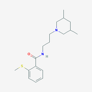 molecular formula C18H28N2OS B4681327 N-[3-(3,5-dimethyl-1-piperidinyl)propyl]-2-(methylthio)benzamide 