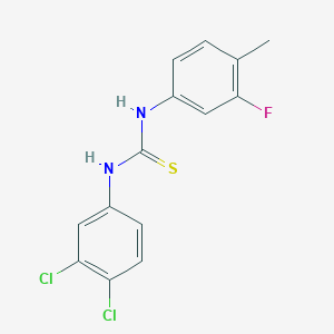molecular formula C14H11Cl2FN2S B4681355 N-(3,4-dichlorophenyl)-N'-(3-fluoro-4-methylphenyl)thiourea 