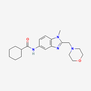 molecular formula C20H28N4O2 B4681413 N-{1-METHYL-2-[(MORPHOLIN-4-YL)METHYL]-1H-1,3-BENZODIAZOL-5-YL}CYCLOHEXANECARBOXAMIDE 