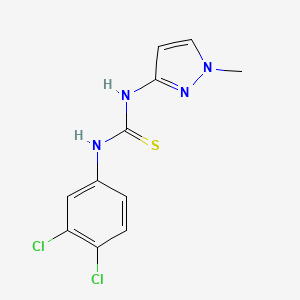 molecular formula C11H10Cl2N4S B4681485 N-(3,4-dichlorophenyl)-N'-(1-methyl-1H-pyrazol-3-yl)thiourea 