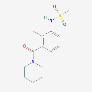 molecular formula C14H20N2O3S B4681498 N-[2-methyl-3-(1-piperidinylcarbonyl)phenyl]methanesulfonamide 