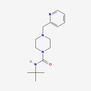 molecular formula C15H24N4O B4681528 N-TERT-BUTYL-4-[(PYRIDIN-2-YL)METHYL]PIPERAZINE-1-CARBOXAMIDE 