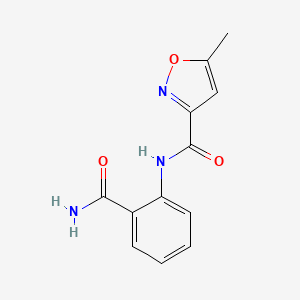 molecular formula C12H11N3O3 B4681554 N-(2-carbamoylphenyl)-5-methyl-1,2-oxazole-3-carboxamide 
