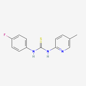 molecular formula C13H12FN3S B4681605 N-(4-fluorophenyl)-N'-(5-methyl-2-pyridinyl)thiourea 