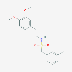 molecular formula C18H23NO4S B4681616 N-[2-(3,4-dimethoxyphenyl)ethyl]-1-(3-methylphenyl)methanesulfonamide 