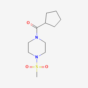 molecular formula C11H20N2O3S B4681712 CYCLOPENTYL[4-(METHYLSULFONYL)PIPERAZINO]METHANONE 