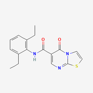 molecular formula C17H17N3O2S B4681715 N-(2,6-diethylphenyl)-5-oxo-5H-[1,3]thiazolo[3,2-a]pyrimidine-6-carboxamide 