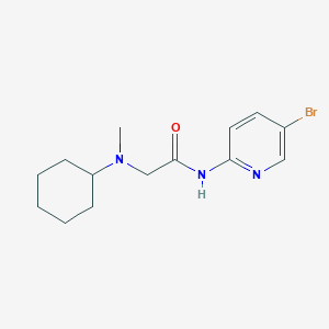 molecular formula C14H20BrN3O B4681808 N-(5-bromopyridin-2-yl)-2-[cyclohexyl(methyl)amino]acetamide 