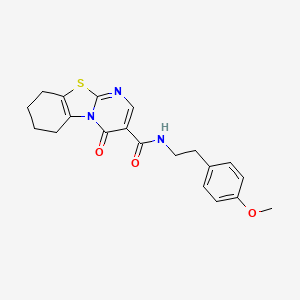 molecular formula C20H21N3O3S B4681811 N-[2-(4-methoxyphenyl)ethyl]-4-oxo-6,7,8,9-tetrahydro-4H-pyrimido[2,1-b][1,3]benzothiazole-3-carboxamide 