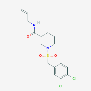 molecular formula C16H20Cl2N2O3S B4681964 N-allyl-1-[(3,4-dichlorobenzyl)sulfonyl]-3-piperidinecarboxamide 
