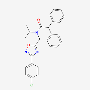 molecular formula C26H24ClN3O2 B4681966 N-{[3-(4-chlorophenyl)-1,2,4-oxadiazol-5-yl]methyl}-2,2-diphenyl-N-(propan-2-yl)acetamide 