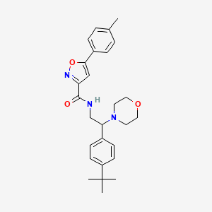 molecular formula C27H33N3O3 B4682027 N-[2-(4-tert-butylphenyl)-2-(morpholin-4-yl)ethyl]-5-(4-methylphenyl)-1,2-oxazole-3-carboxamide 