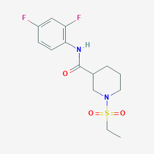 molecular formula C14H18F2N2O3S B4682050 N-(2,4-difluorophenyl)-1-(ethylsulfonyl)piperidine-3-carboxamide 