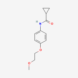 molecular formula C13H17NO3 B4682157 n-(4-(2-Methoxyethoxy)phenyl)cyclopropanecarboxamide 