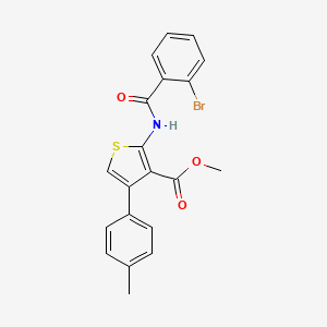 molecular formula C20H16BrNO3S B4682279 METHYL 2-(2-BROMOBENZAMIDO)-4-(4-METHYLPHENYL)THIOPHENE-3-CARBOXYLATE 