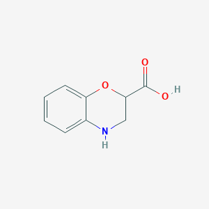 molecular formula C9H9NO3 B046823 3,4-dihydro-2H-1,4-benzoxazine-2-carboxylic acid CAS No. 90563-93-2