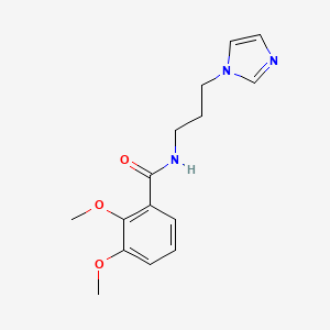 molecular formula C15H19N3O3 B4682313 N-[3-(1H-imidazol-1-yl)propyl]-2,3-dimethoxybenzamide 