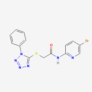 molecular formula C14H11BrN6OS B4682314 N-(5-bromo-2-pyridinyl)-2-[(1-phenyl-1H-tetrazol-5-yl)thio]acetamide 