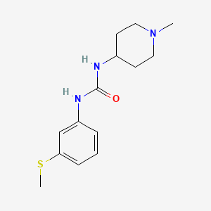 molecular formula C14H21N3OS B4682338 N-(1-METHYL-4-PIPERIDYL)-N'-[3-(METHYLSULFANYL)PHENYL]UREA 
