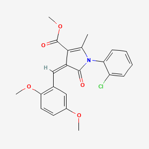 molecular formula C22H20ClNO5 B4682377 methyl (4Z)-1-(2-chlorophenyl)-4-(2,5-dimethoxybenzylidene)-2-methyl-5-oxo-4,5-dihydro-1H-pyrrole-3-carboxylate 