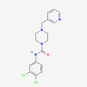 molecular formula C17H18Cl2N4O B4682395 N-(3,4-dichlorophenyl)-4-(3-pyridinylmethyl)-1-piperazinecarboxamide 