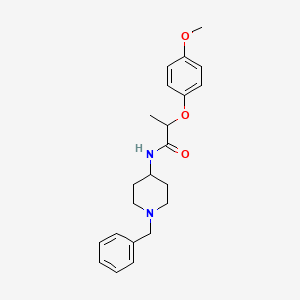 molecular formula C22H28N2O3 B4682402 N-(1-benzylpiperidin-4-yl)-2-(4-methoxyphenoxy)propanamide 