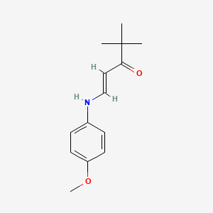 molecular formula C14H19NO2 B4682408 (1E)-1-[(4-methoxyphenyl)amino]-4,4-dimethylpent-1-en-3-one 