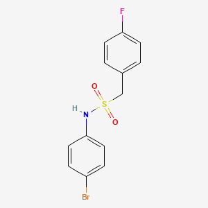 molecular formula C13H11BrFNO2S B4682423 N-(4-bromophenyl)-1-(4-fluorophenyl)methanesulfonamide 