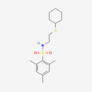 molecular formula C17H27NO2S2 B4682519 N-[2-(cyclohexylthio)ethyl]-2,4,6-trimethylbenzenesulfonamide 