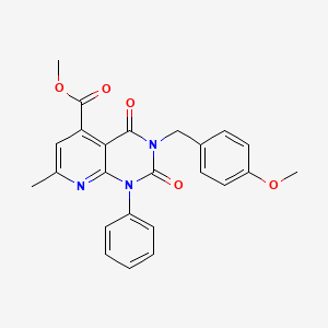 molecular formula C24H21N3O5 B4682532 METHYL 3-[(4-METHOXYPHENYL)METHYL]-7-METHYL-2,4-DIOXO-1-PHENYL-1H,2H,3H,4H-PYRIDO[2,3-D]PYRIMIDINE-5-CARBOXYLATE 